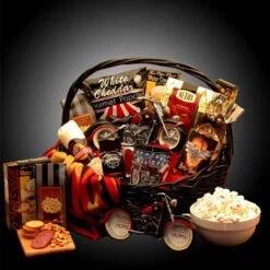 He's A Motorcycle Man Gift Basket