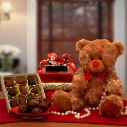 The Loveable Huggable Bear W/ Chocolates