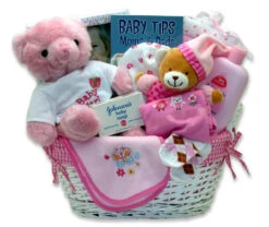 My Sweet Newborn Baby Girl Of Mine Pink Baby Basket