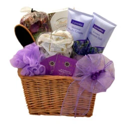 Relax With A Lavender Spa Gift Basket -Memory Lane Gifts Relax With A Lavender Spa Gift Basket 98234.1639779319
